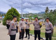 Gaktiblin Saat Apel Pagi, Kapolsek Tinombo Cek Kesiapan Personel