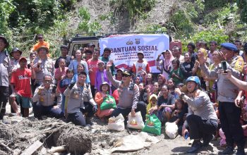 Banjir Labuan Toposo, Polda Sulteng Kirim 500 Paket Bansos