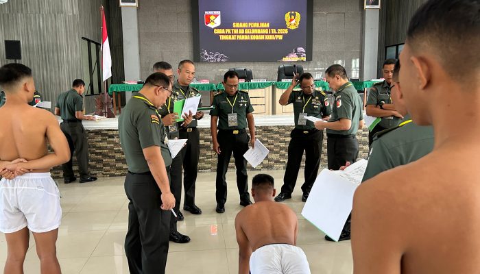 Kodam XXIII/Palaka Wira Gelar Sidang Caba PK TNI AD Gelombang I TA 2026