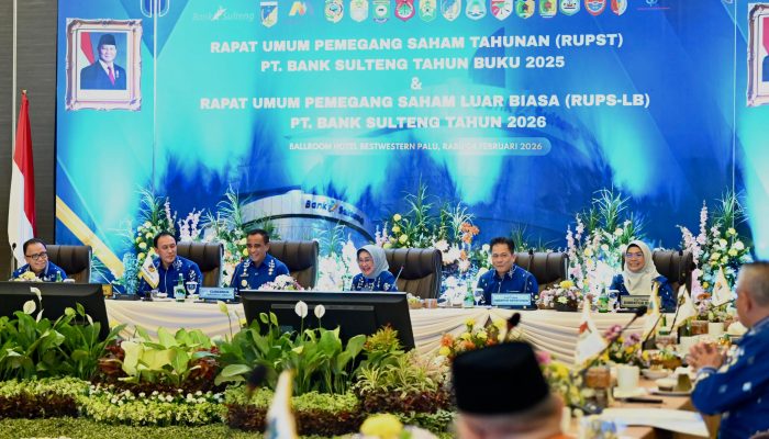 Kinerja Bank Sulteng Menuai Apresiasi Gubernur Anwar Hafid