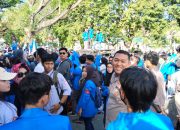 Kapolresta Palu Kawal Aksi Mahasiswa di DPRD Sulteng