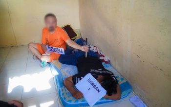 Polres Banggai Rekonstruksi Kasus Pembunuhan Karyawan All Swalayan