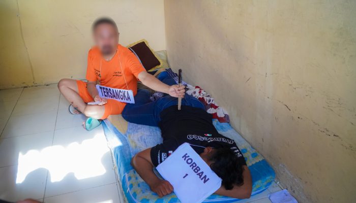 Polres Banggai Rekonstruksi Kasus Pembunuhan Karyawan All Swalayan