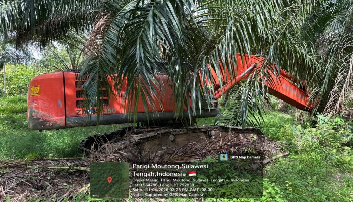 Polda Sulteng Sita 7 Alat Berat dari Lokasi Tambang Emas Ilegal di Parigi Moutong