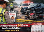 84 Kecelakaan Lalu Lintas Terjadi di Palu hingga Maret 2026