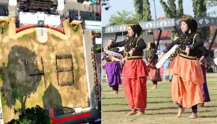 Aksi Spektakuler 150 Emak-emak Palu Mama Menari Bikin Haru di HUT ke-48 Kota Palu, Bentuk Formasi Angka Spesial