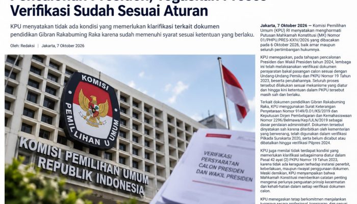 KPU Hormati Putusan MK soal Syarat Pendidikan Gibran, Tegaskan Dasar Verifikasi